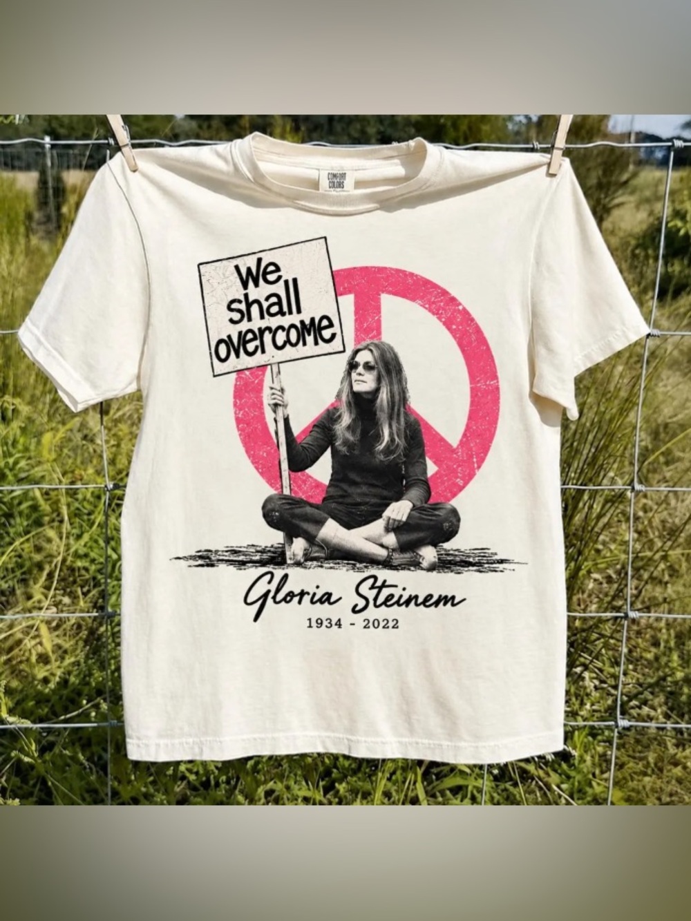 Gloria Steinem Shirt, We Shall Overcome Feminist Tee, Women Rights Activist Tee